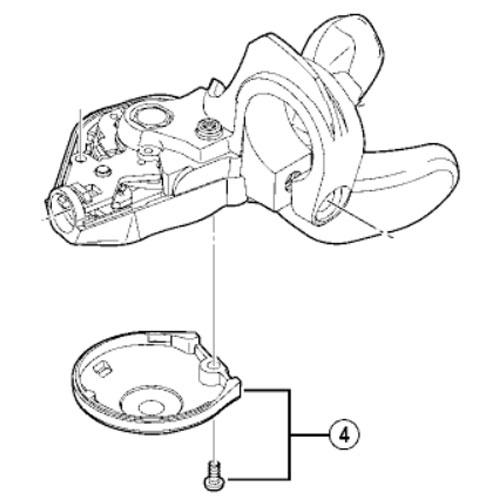 [4]送りレバーカバー ＆ 止めビス