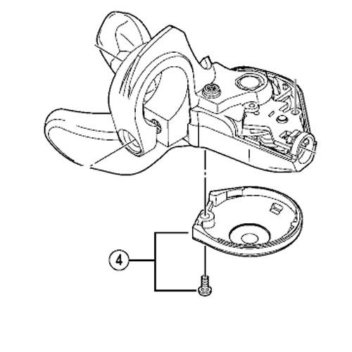 [4]送りレバーカバー ＆ 止めビス