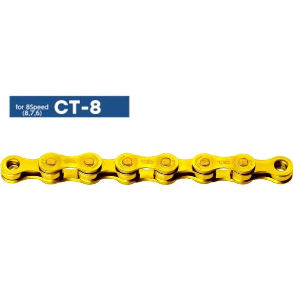 TECチェーン GT-8 TiN GOLD チタンゴールド 1/2x3/32 116L