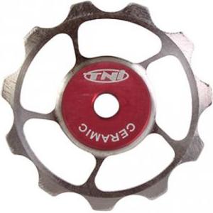 【2個】TNI アルミセラミックプーリー 10/11s 11T レッド Amazon | TNI セラミックプーリーSET(シマノ11段) 11T 中