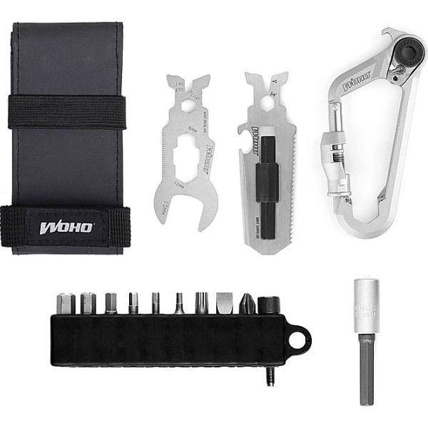 WOHO Wokit 2.0 バイクパッキングキット 携帯ツールキット マットシルバー