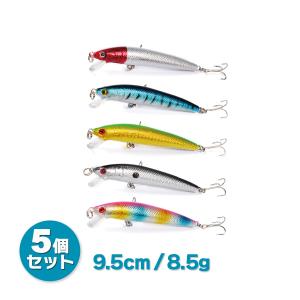 フローティング ミノー 5個セット 5カラー 9.5cm 8.5g ルアー 釣り具 オルルド釣具 送料無料｜フィッシングジャパンヤフー店