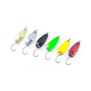 スプーンルアー 6色セット 1.5g 2.5g 3.5g バーブレスフック