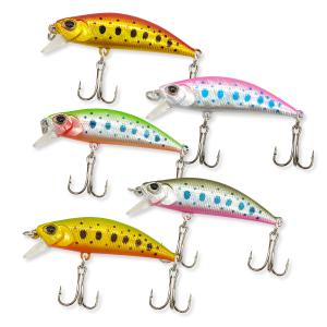 渓流ルアー トラウト ミノー セット 38mm 3.0g 5個 シンキング 扁平 平