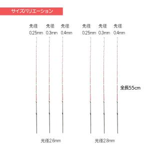 筏カセ竿 替穂先 ハーフチタン製 全長55cm...の詳細画像3