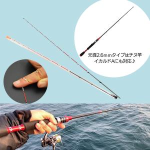 筏カセ竿 替穂先 フルチタン製 全長55cm ...の詳細画像3