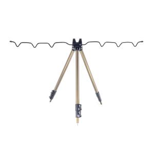 三脚 竿立て ミニ三脚 3段 ブラウン アルミ オルルド釣具