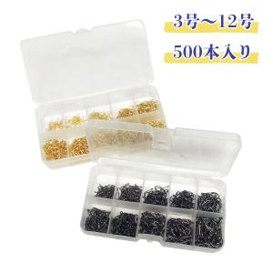 チヌ針 チヌフック 釣り針 カン付 3号〜12号 500本 マルチサイズ