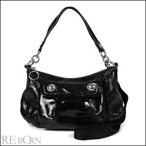 コーチバッグ ポピー 2WAYショルダー COACH パテントレザー グルービー