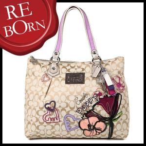 コーチCOACHバッグ ポピー トート アップリケグラムトー...