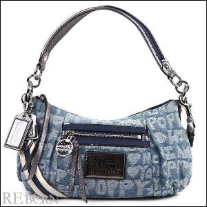 コーチ COACH バッグ ポピー デニム ワードブロック ...