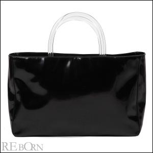 プラダ PRADA バッグ プラスチックハンドル パテントレザー トート