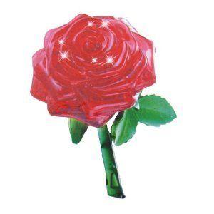 44 Pcs Red Green Plastic Rose Shaped DIY Blocks Pu...