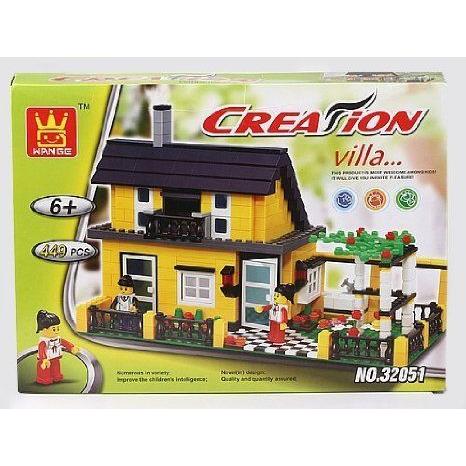 Creation Villa Building Block Bricks Set Intellige...