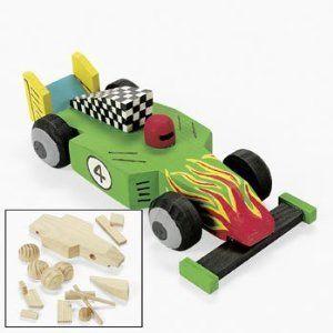 Design Your Own Unfinished Wood Race Car Kit ミニカー ...