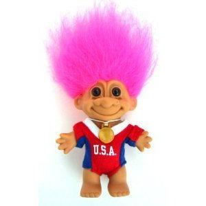 My Lucky U.S.A. Olympic 6 Troll Doll w/ Gold Medal...