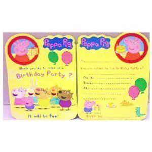 Peppa Pig Party Invitations, Pack of 8 - Peppa Pig...