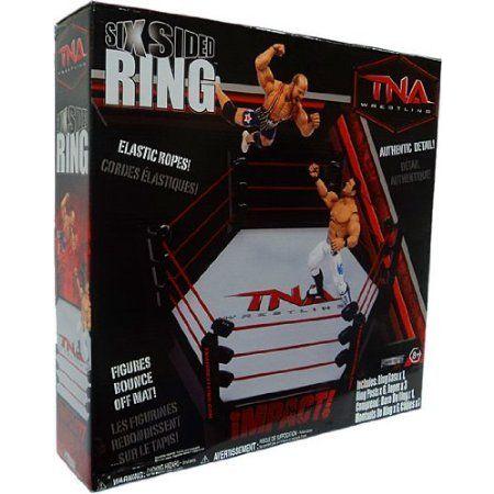 TNA Wrestling Ring Playset Six Sided Ring