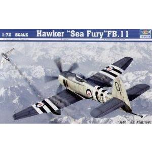Trumpeter 1/72 Hawker Sea Fury FB11 Fighter ミニカー ミ...