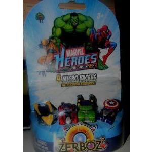 zerboz marvel heroes 4 micro racers wolverine, spi...