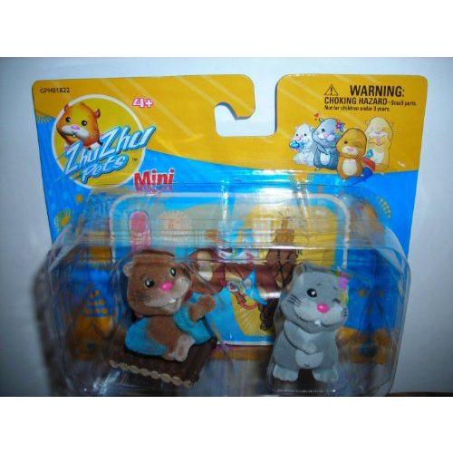 Zhu Zhu Mini Pets - 2 Figurines (Num Nums and Scoo...