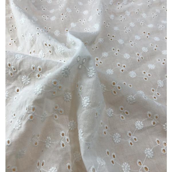 綿レース生地 マスク用生地 綿100% A004 カット 花柄 刺繍 コットンレース ワークレース ...