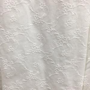 綿レース生地 マスク用生地 綿100% A025 カット 花柄 刺繍