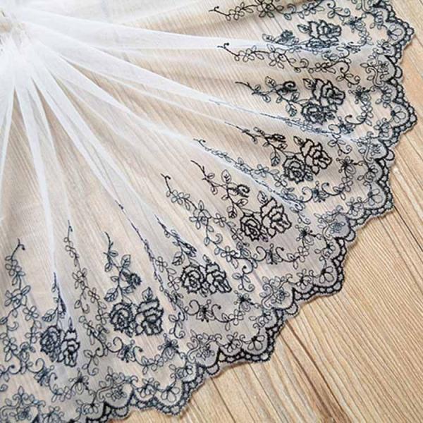 ブレード DIY 手芸用 縁飾り パイピングテープ チュールレース 花柄 手作り 生地 ハンドメイド...