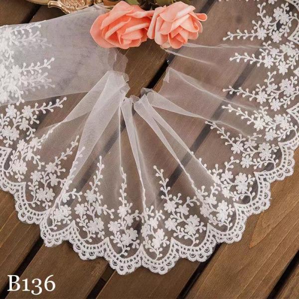 チュールレース DIY 手芸用 縁飾り パイピングテープ レース 花柄 手作り 生地 ハンドメイド ...