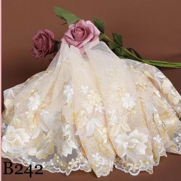 チュールレース DIY 手芸用 縁飾り パイピングテープ レース 手作り 生地 ハンドメイド 幅約1...