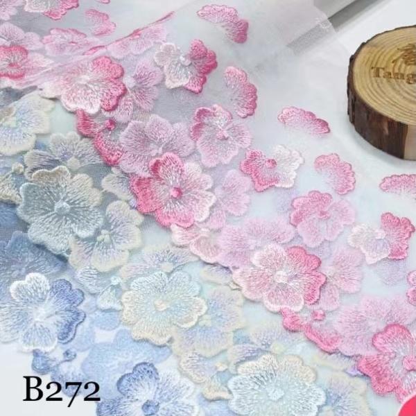 チュール チュールリボン リボン 幅広 手芸用 レース生地 刺繍 レーステープ パイピングテープ 花...