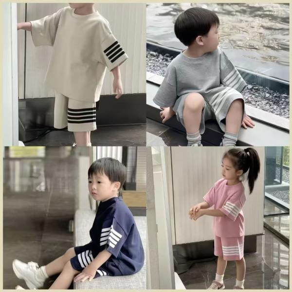 キッズ 子供服 セットアップ 上下セット Tシャツ+パンツ 2点セット 夏 男の子 女の子 tシャツ...