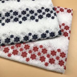 綿レース生地 マスク用生地 綿100% A037 カット 花柄生地 刺繍生地
