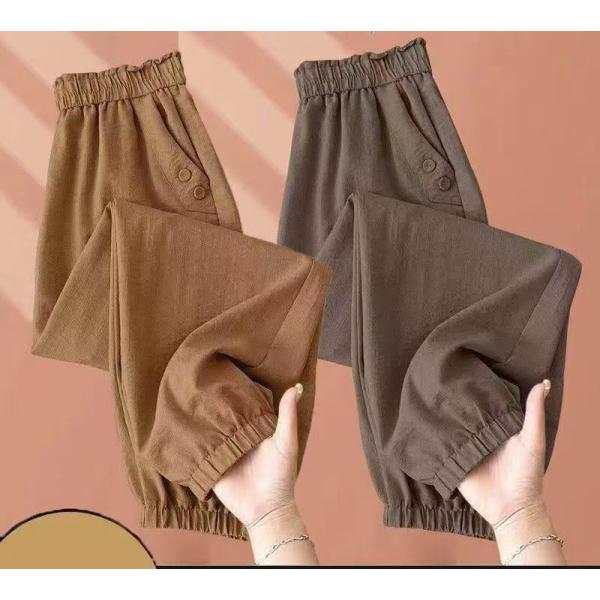 サルエルパンツ レディース 薄手 夏 涼しい  大きいサイズ ロングパンツ レディース ハイウエスト...