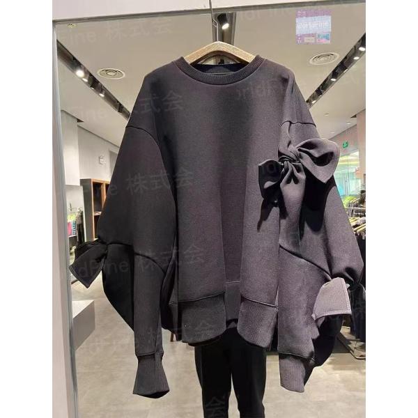 トレーナー レディーストップス 大きいサイズ レディーストップス レディース洋服 蝶結び レディース...