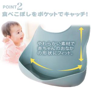 お食事エプロン シリコン 食事用 エプロン ベ...の詳細画像5