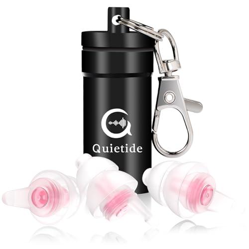 Quietide 耳栓 安眠 防音 睡眠用耳栓 小さいサイズ フィルター搭載 遮音値32dB 飛行機...