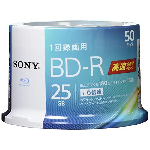 ソニー ブルーレイディスク BD-R 25GB (1枚あたり地デジ約3時間) 1回録画用 50枚入り...