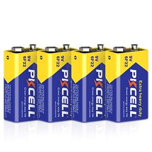 PKCELL 9V角形乾電池 6F22/006P液漏れ防止/保存火災報知器・テスター用 4個パック