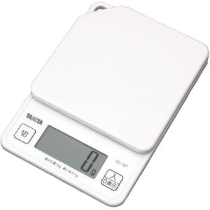 タニタ クッキングスケール 1g単位で1kgまで計れる 収納に便利なフック穴付き ホワイト KD-187 WH キッチン はかり 料理 デジ