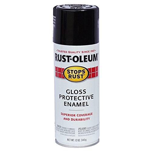 Rustoleum ラスト・オリウム プロテクティブ エナメル カラースプレー 防サビ グロスブラッ...
