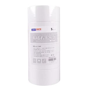 ADHES 布テープ 粘着テープ 梱包テープ 50mm×25m 5巻入り 白 厚さ0.17mm