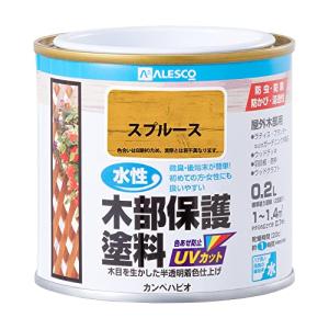 カンペハピオ(Kanpe Hapio) ペンキ 塗料 水性 半透明カラー 木部保護 防虫 防腐 防かび 紫外線 水性木部保護塗料 スプルース