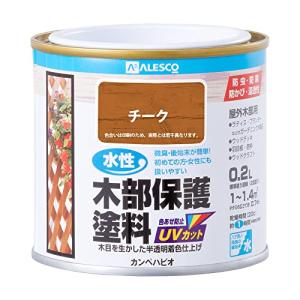 カンペハピオ(Kanpe Hapio) ペンキ 塗料 水性 半透明カラー 木部保護 防虫 防腐 防かび 紫外線 水性木部保護塗料 チーク 0