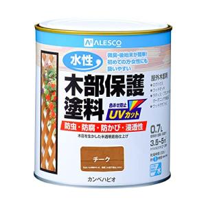 カンペハピオ ペンキ 塗料 水性 半透明カラー 木部保護 防虫 防腐 防かび 紫外線 水性木部保護塗料 チーク 0.7L 日本製 00617