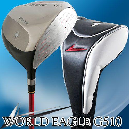 チタンドライバー ゴルフクラブ ワールドイーグル WE-G510 メンズ ヘッドカバー付 右用 初心...