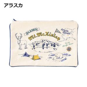 丈夫なキャンバス地を使ったキャンバスポーチ ポ...の詳細画像3