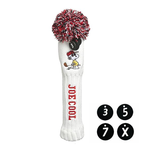 スヌーピー ジョークールゴルフ ニット FW用ヘッドカバー H-495 【IR】