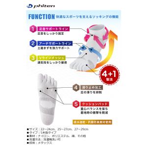 ソックス ファイテン 足王 ソッキング 5本指...の詳細画像1