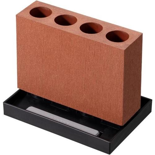 アネスティ karari アンブレラスタンド4本用スリム ブラウン／グレー